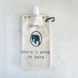 Tote+Able USA Canvas Wine Canteen Shh Maybe It’s Wine in Here Pouch